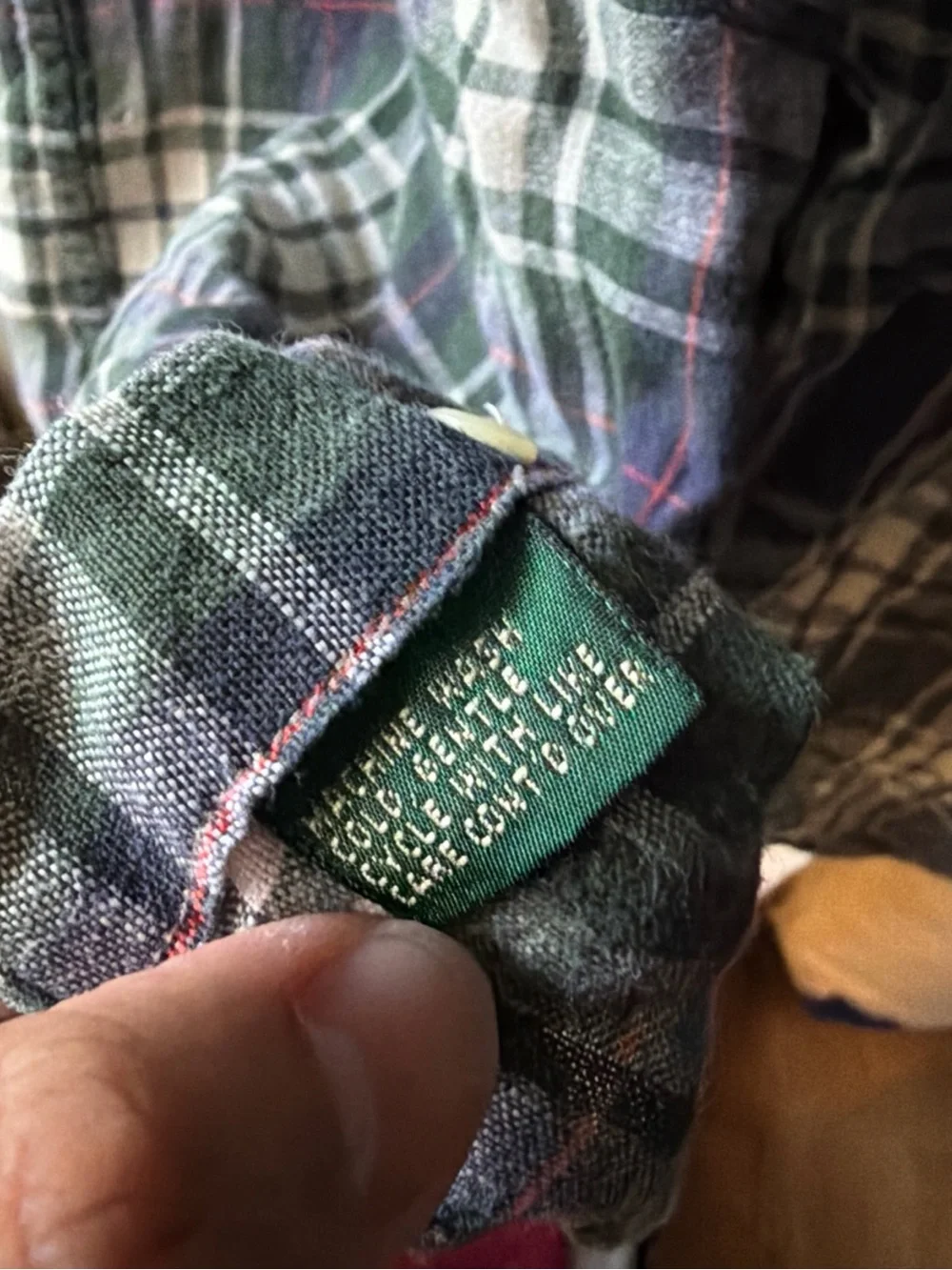 Vintage J. Crew Oarsman Shirt Men Size Small Plaid Linen Button Down Long Sleeve